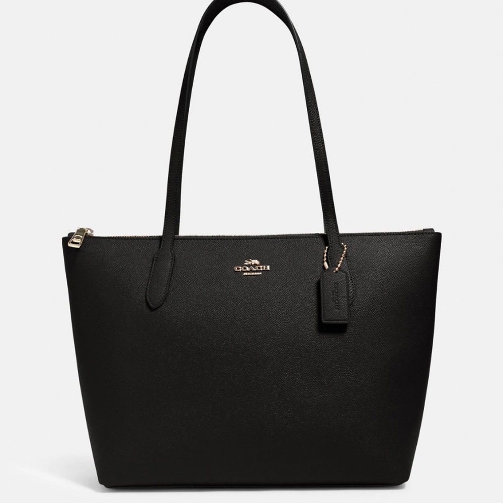 COACH Black ZipTopTote
